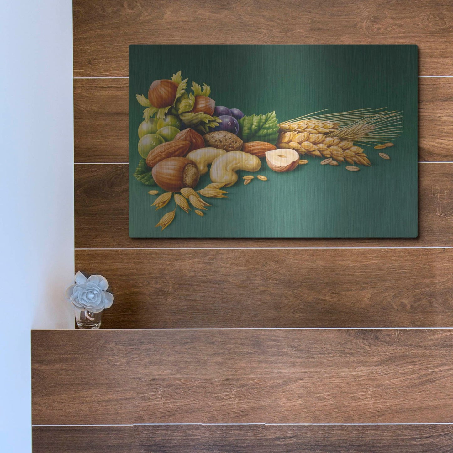 Luxe Metal Art 'Nuts' by Harro Maass, Metal Wall Art,16x12