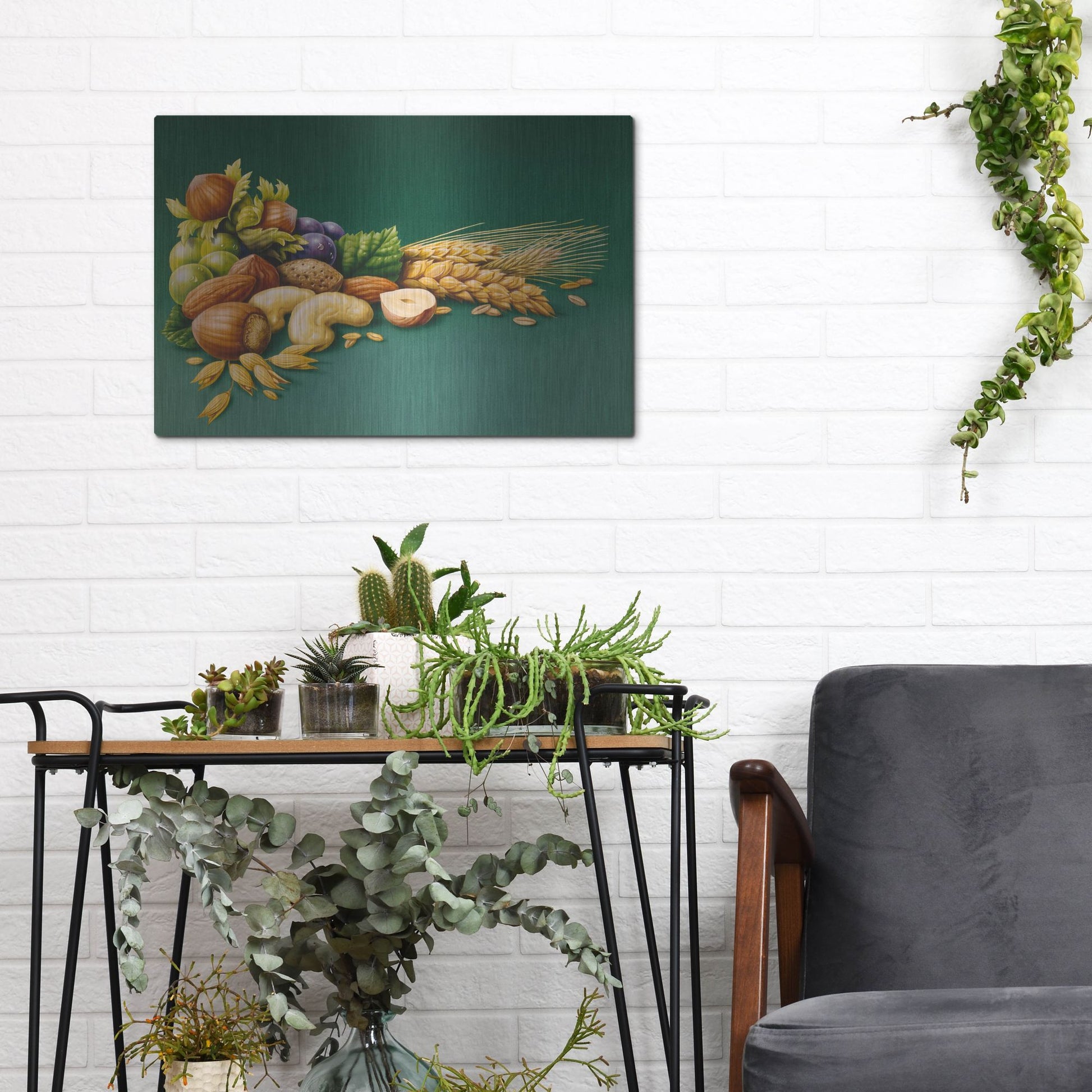 Luxe Metal Art 'Nuts' by Harro Maass, Metal Wall Art,16x12