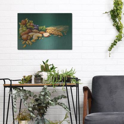 Luxe Metal Art 'Nuts' by Harro Maass, Metal Wall Art,16x12