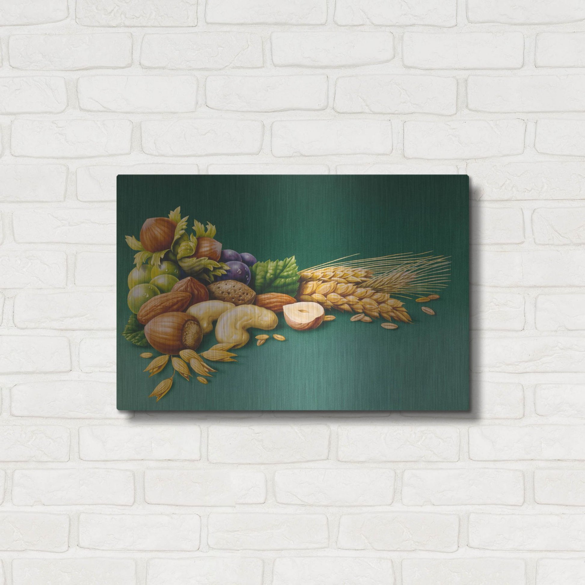 Luxe Metal Art 'Nuts' by Harro Maass, Metal Wall Art,24x16