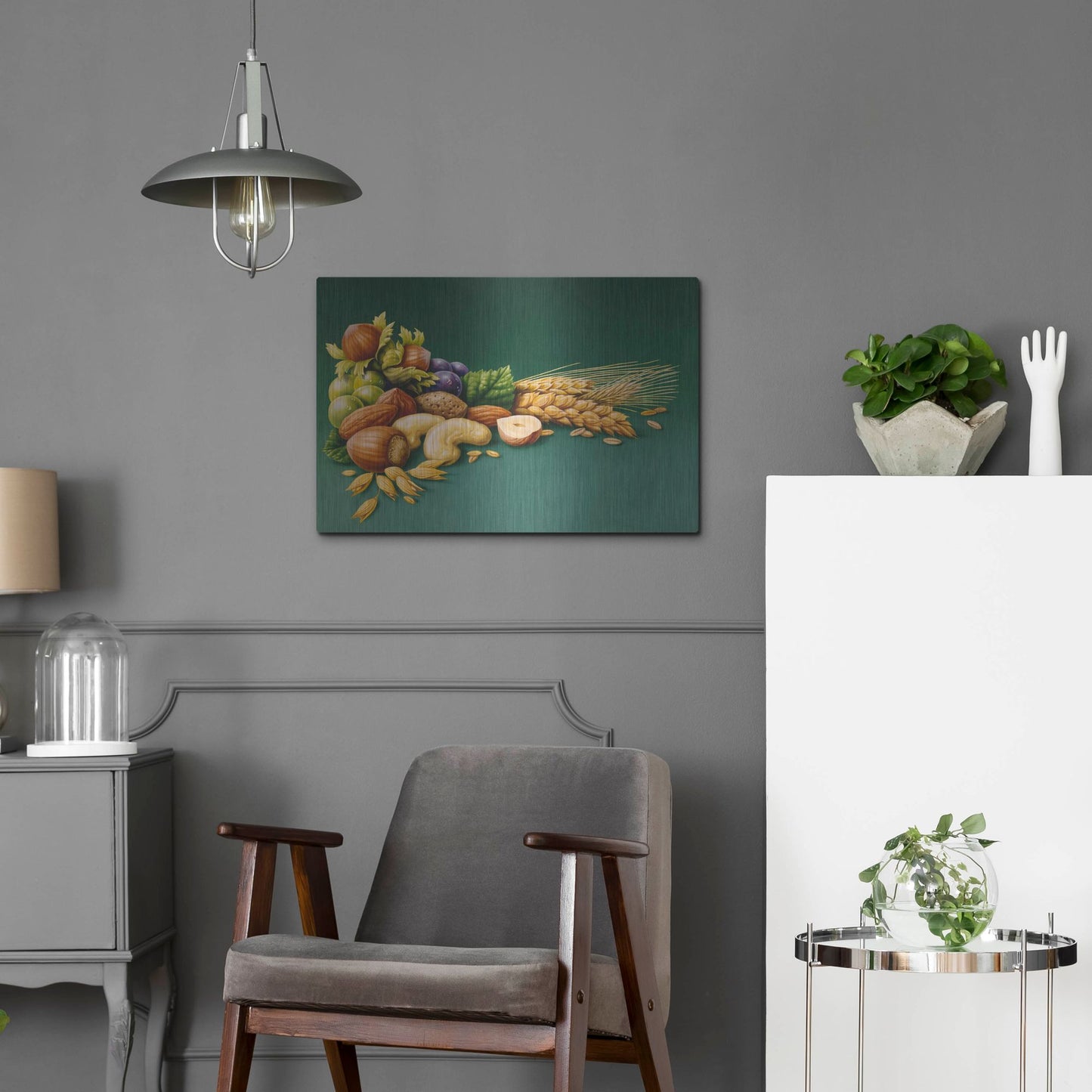 Luxe Metal Art 'Nuts' by Harro Maass, Metal Wall Art,24x16