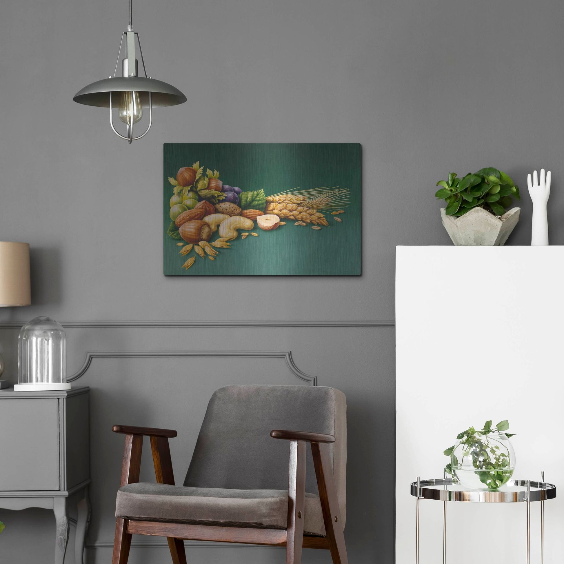 Luxe Metal Art 'Nuts' by Harro Maass, Metal Wall Art,24x16