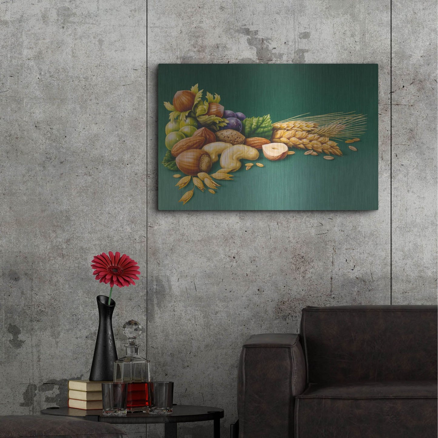 Luxe Metal Art 'Nuts' by Harro Maass, Metal Wall Art,36x24