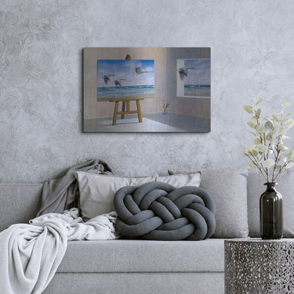 Luxe Metal Art 'Goose' by Harro Maass, Metal Wall Art,36x24