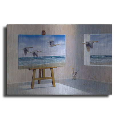 Luxe Metal Art 'Goose' by Harro Maass, Metal Wall Art