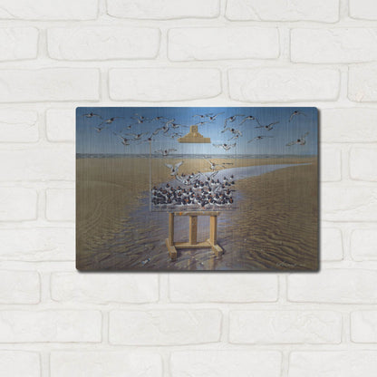 Luxe Metal Art 'Oyster Catchers' by Harro Maass, Metal Wall Art,16x12