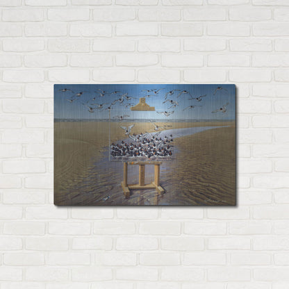 Luxe Metal Art 'Oyster Catchers' by Harro Maass, Metal Wall Art,36x24