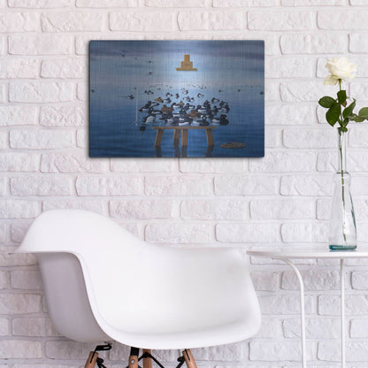 Luxe Metal Art 'Tufted Ducks' by Harro Maass, Metal Wall Art,24x16