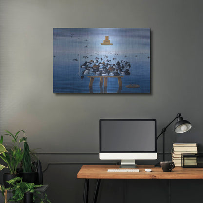 Luxe Metal Art 'Tufted Ducks' by Harro Maass, Metal Wall Art,36x24