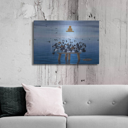 Luxe Metal Art 'Tufted Ducks' by Harro Maass, Metal Wall Art,36x24