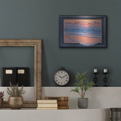 Luxe Metal Art 'Sundown With Swans' by Harro Maass, Metal Wall Art,16x12