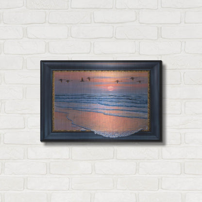 Luxe Metal Art 'Sundown With Swans' by Harro Maass, Metal Wall Art,24x16