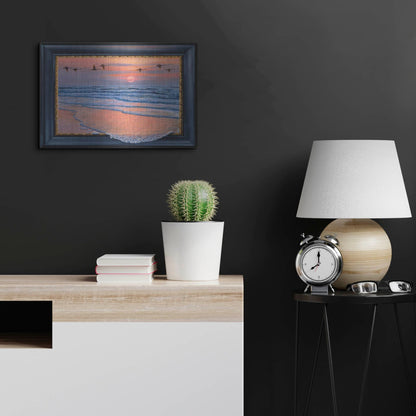 Luxe Metal Art 'Sundown With Swans' by Harro Maass, Metal Wall Art,24x16