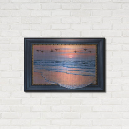 Luxe Metal Art 'Sundown With Swans' by Harro Maass, Metal Wall Art,36x24