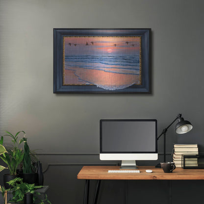Luxe Metal Art 'Sundown With Swans' by Harro Maass, Metal Wall Art,36x24