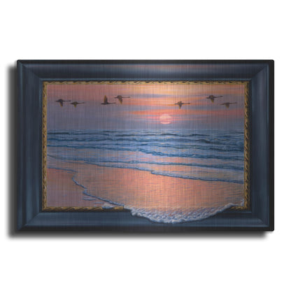 Luxe Metal Art 'Sundown With Swans' by Harro Maass, Metal Wall Art