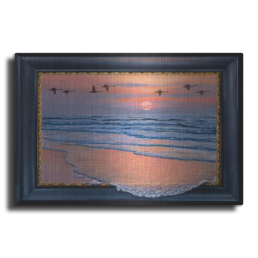 Luxe Metal Art 'Sundown With Swans' by Harro Maass, Metal Wall Art