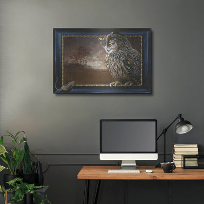 Luxe Metal Art 'Eagle Owl And Mouse' by Harro Maass, Metal Wall Art,36x24