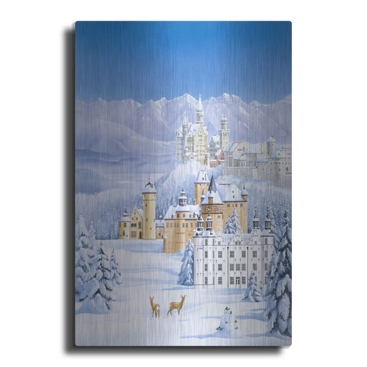 Luxe Metal Art 'German Castles In Winter' by Harro Maass, Metal Wall Art