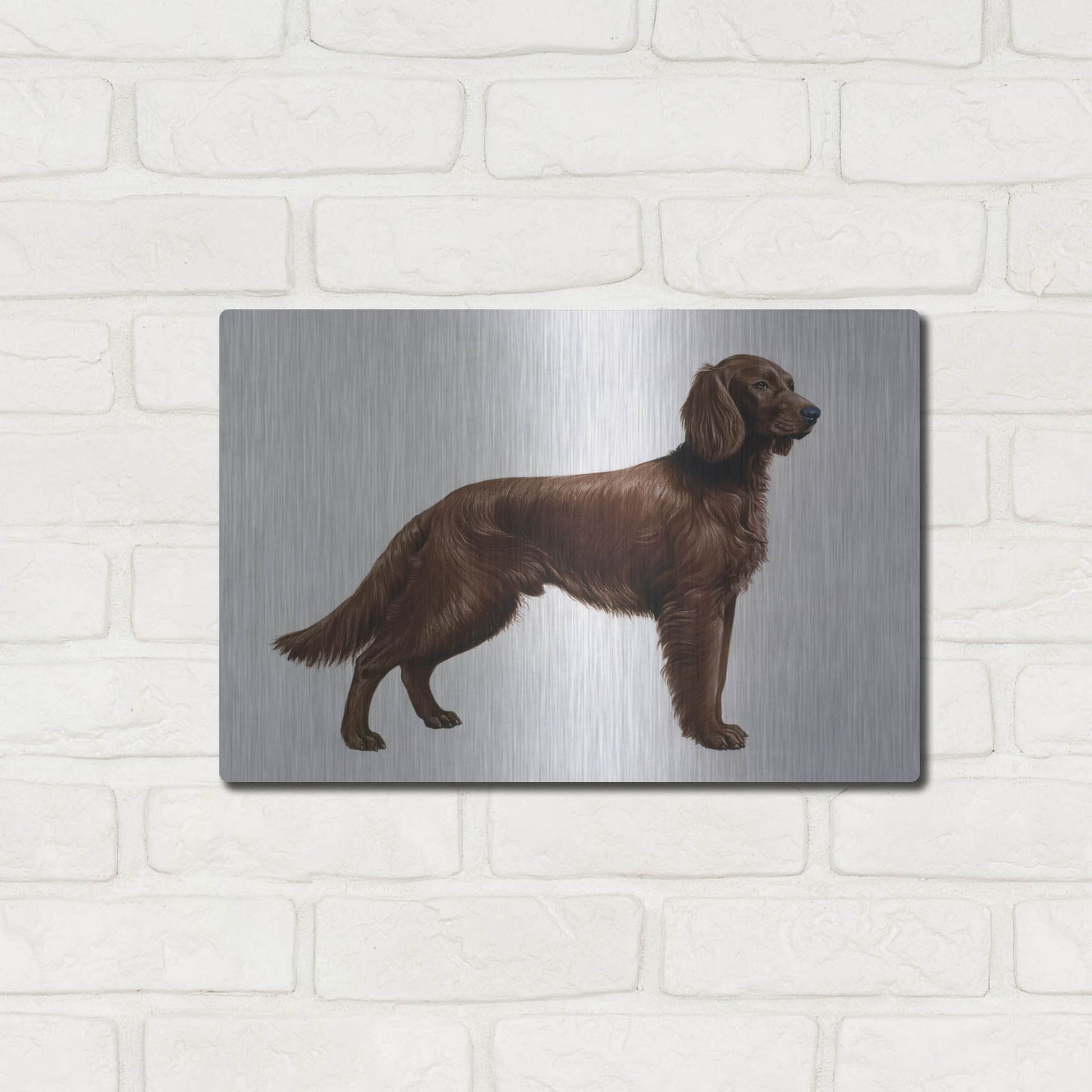 Luxe Metal Art 'Irish Setters' by Harro Maass, Metal Wall Art,16x12