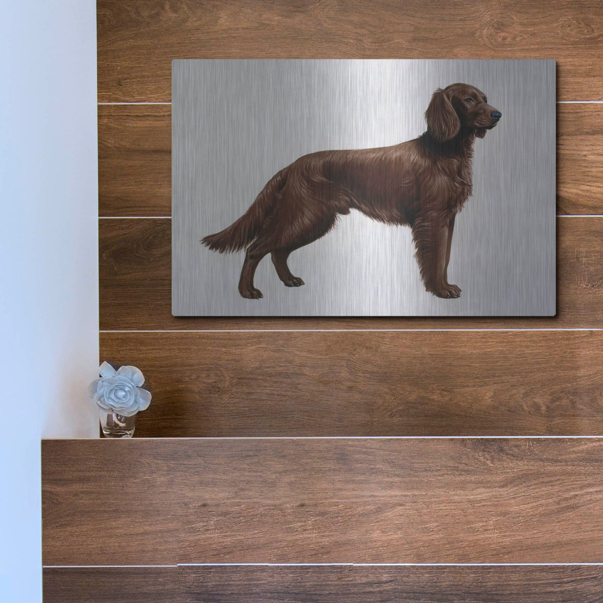 Luxe Metal Art 'Irish Setters' by Harro Maass, Metal Wall Art,16x12