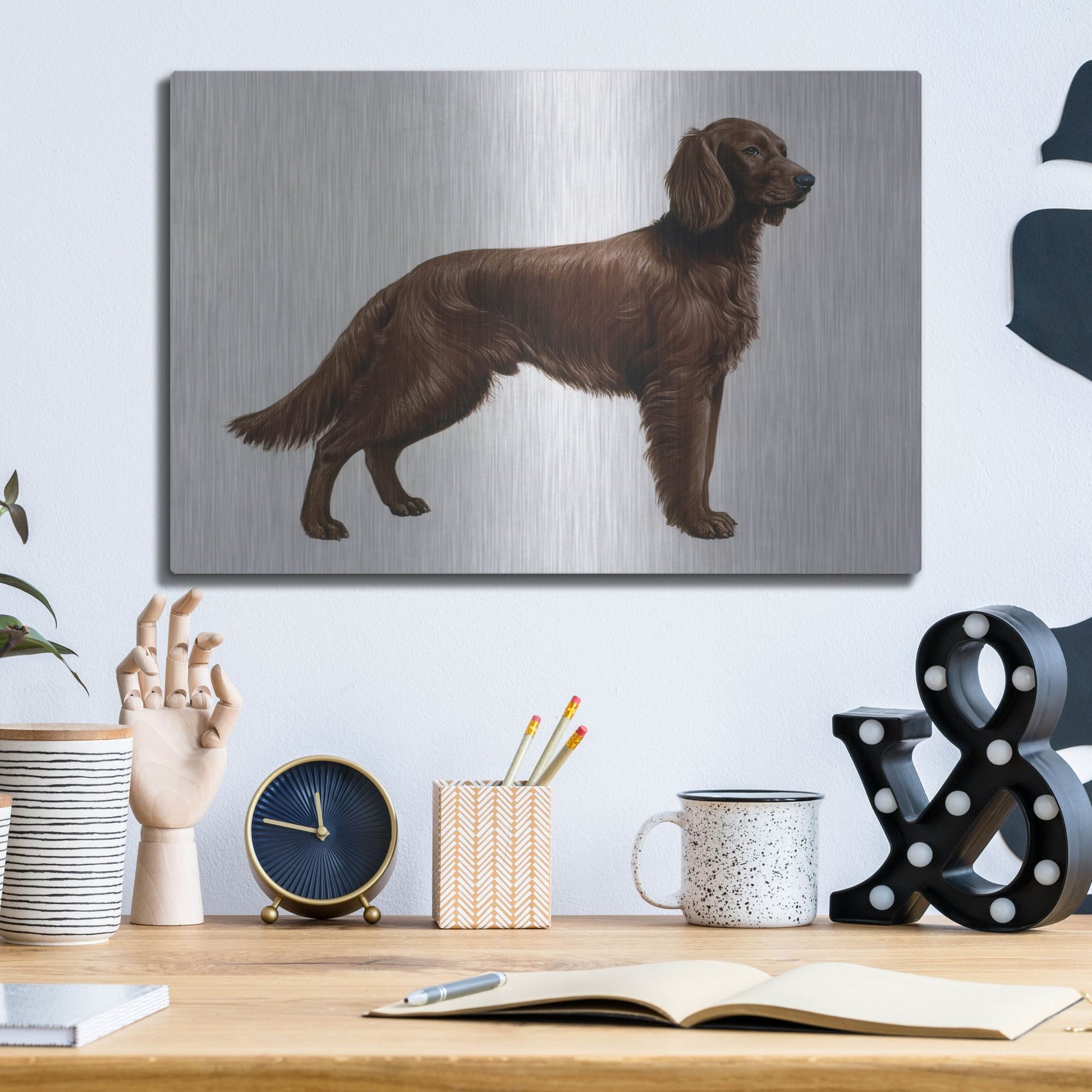 Luxe Metal Art 'Irish Setters' by Harro Maass, Metal Wall Art,16x12