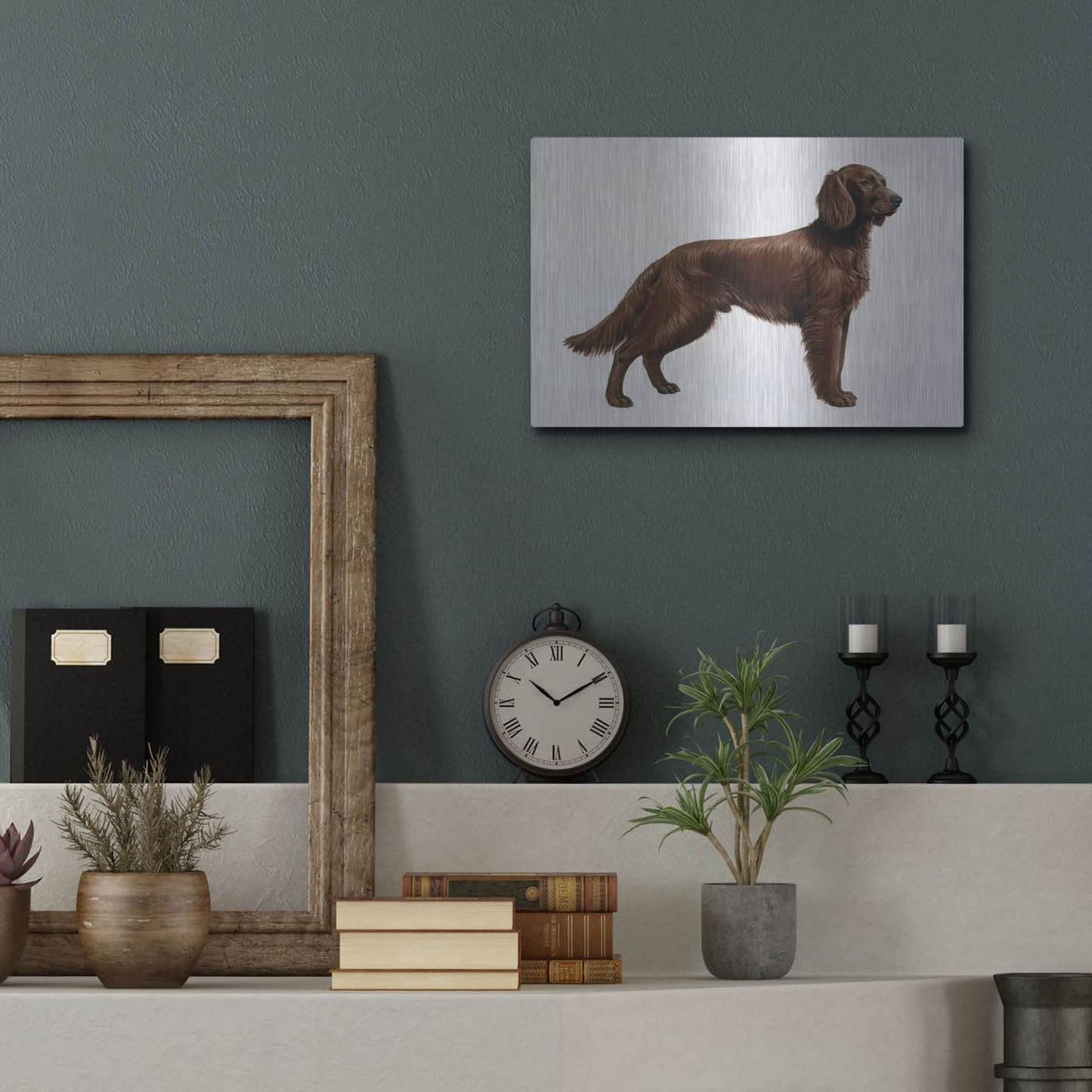 Luxe Metal Art 'Irish Setters' by Harro Maass, Metal Wall Art,16x12