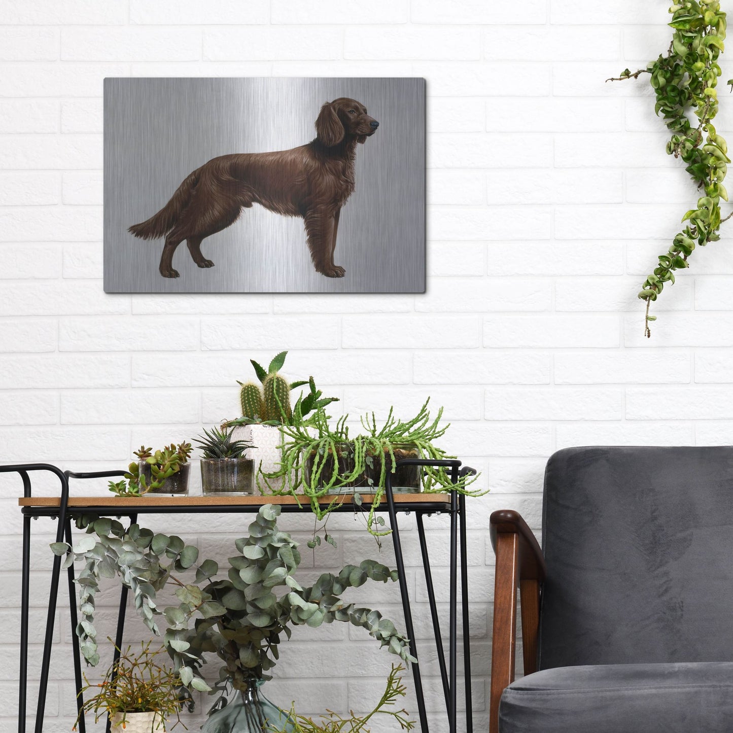 Luxe Metal Art 'Irish Setters' by Harro Maass, Metal Wall Art,16x12