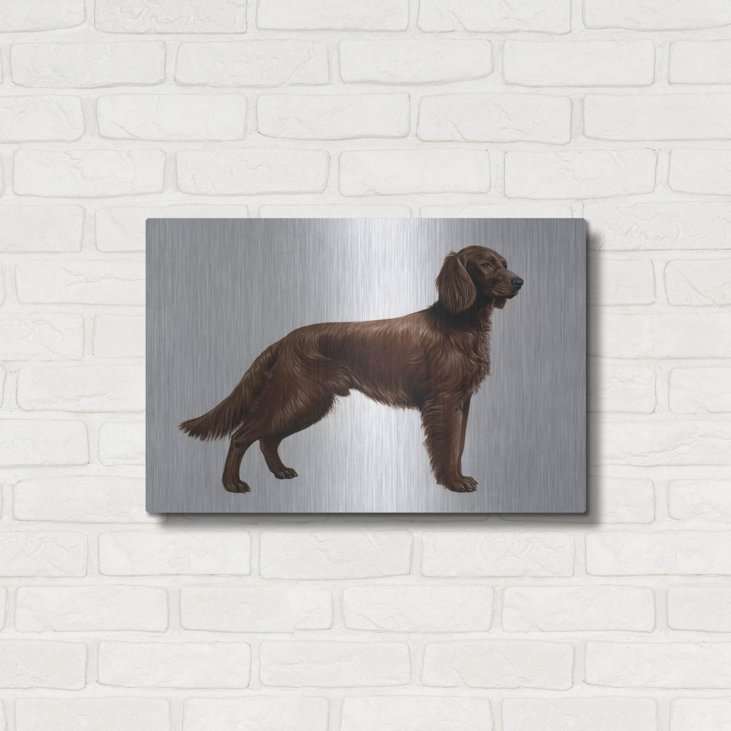 Luxe Metal Art 'Irish Setters' by Harro Maass, Metal Wall Art,24x16