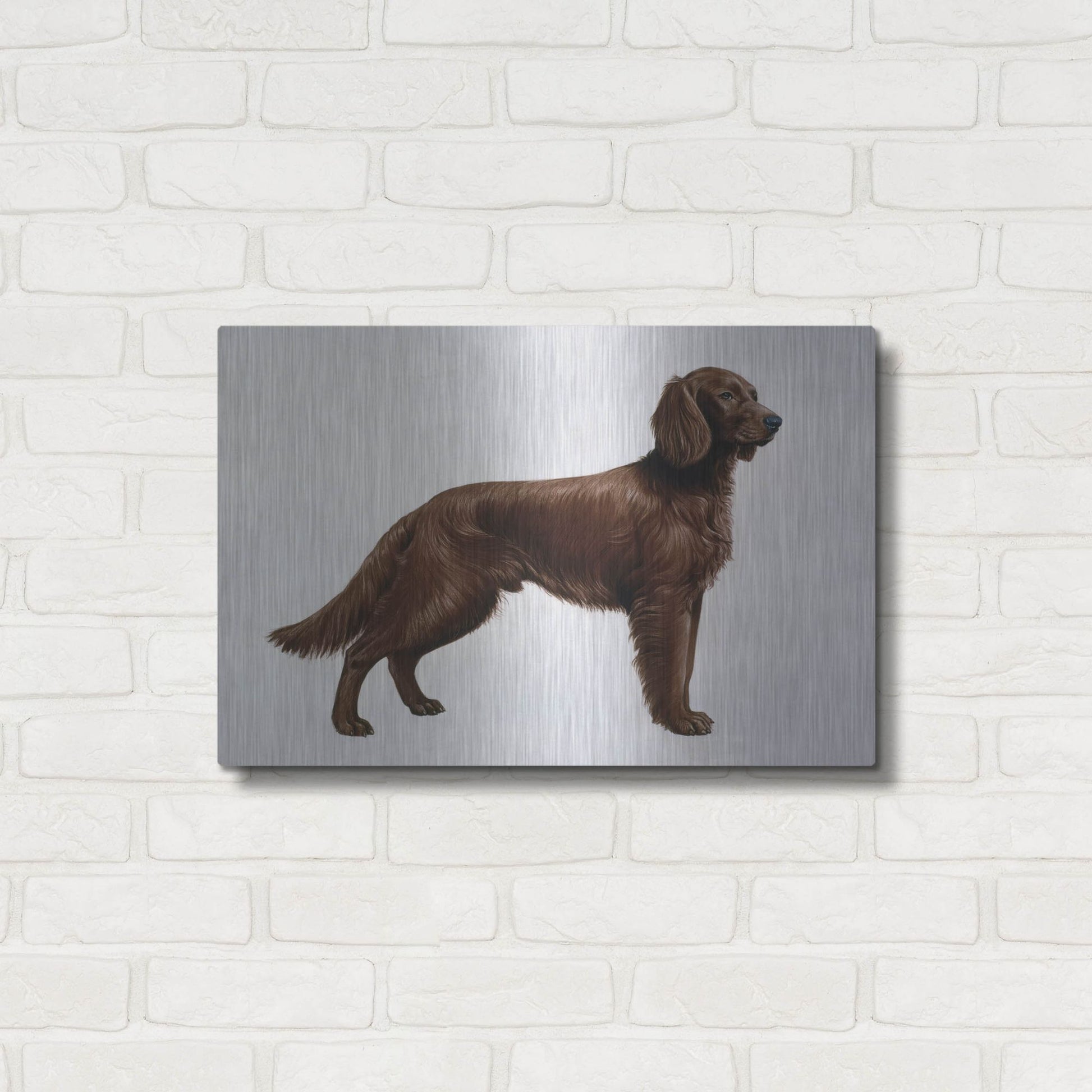 Luxe Metal Art 'Irish Setters' by Harro Maass, Metal Wall Art,24x16