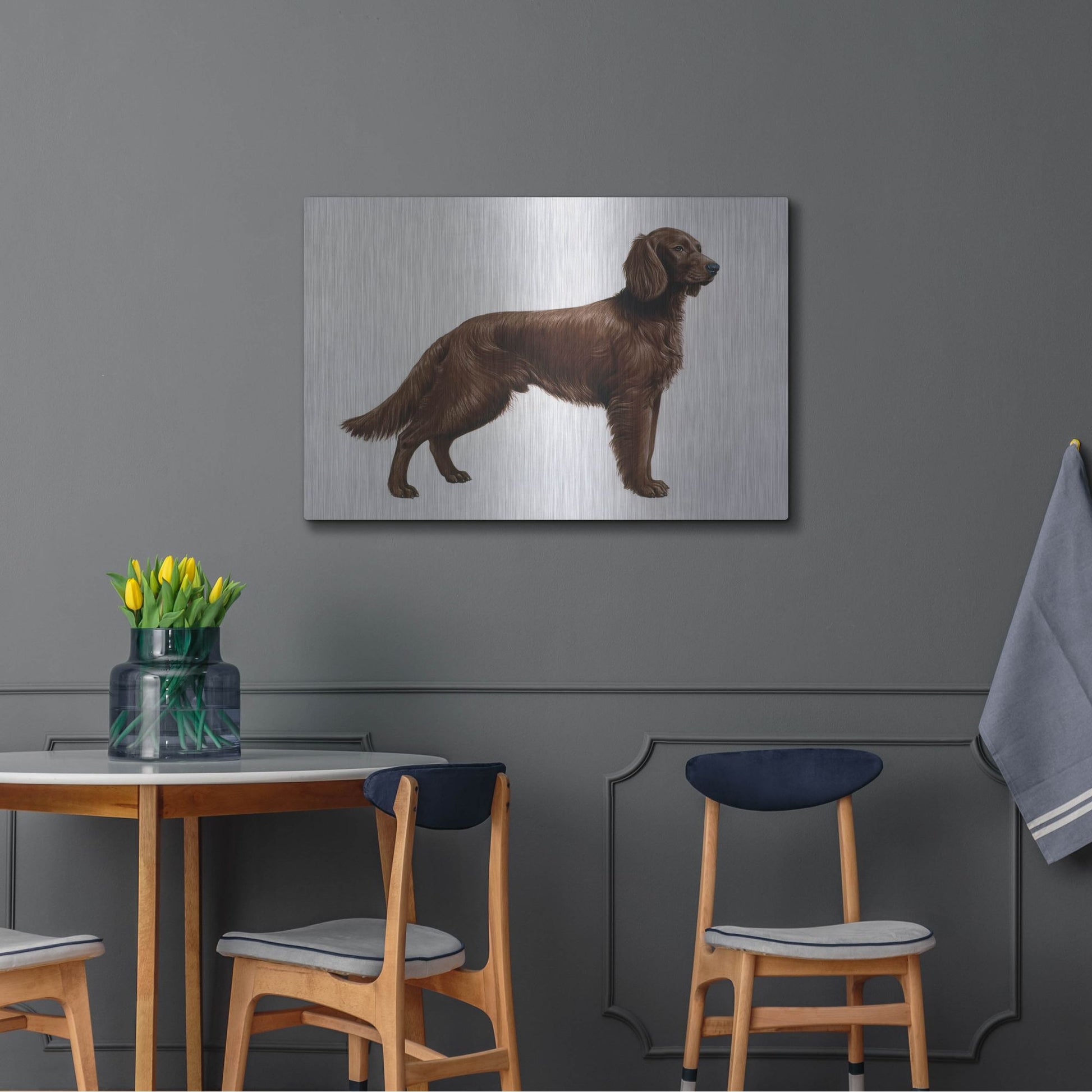 Luxe Metal Art 'Irish Setters' by Harro Maass, Metal Wall Art,36x24
