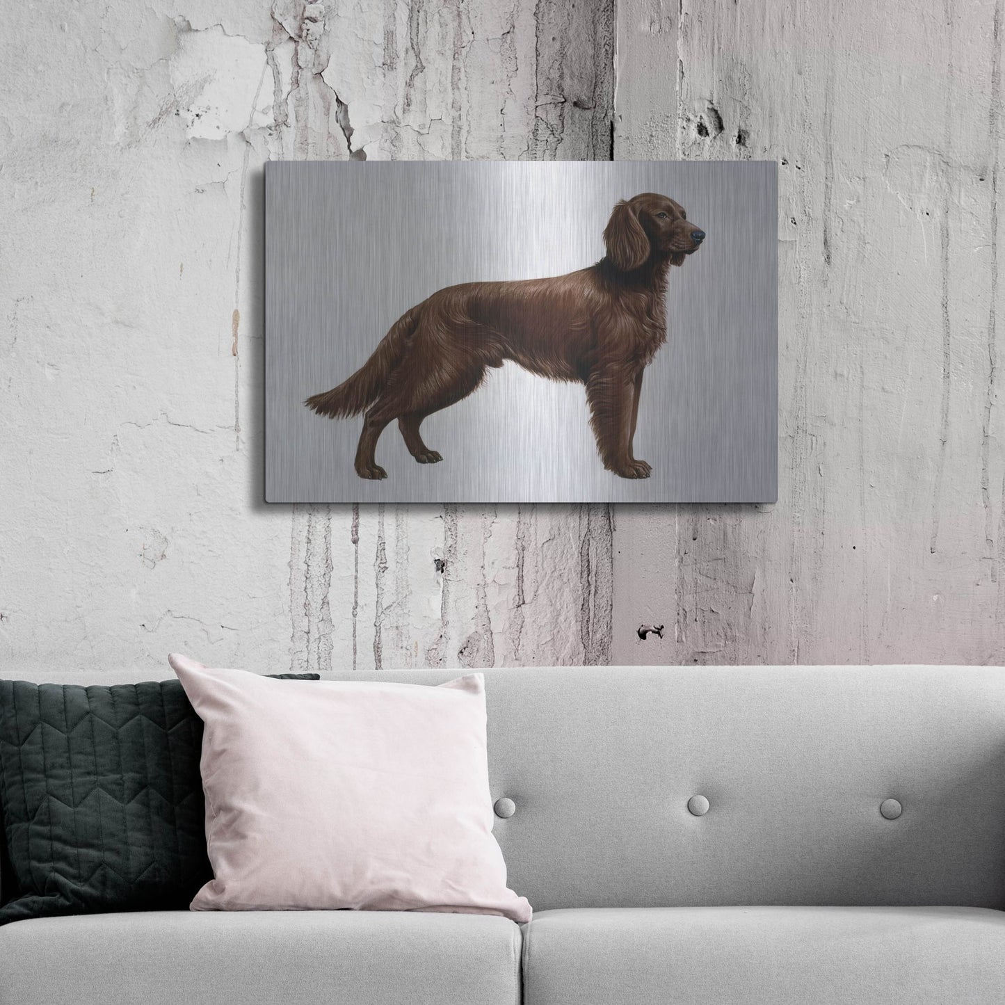 Luxe Metal Art 'Irish Setters' by Harro Maass, Metal Wall Art,36x24