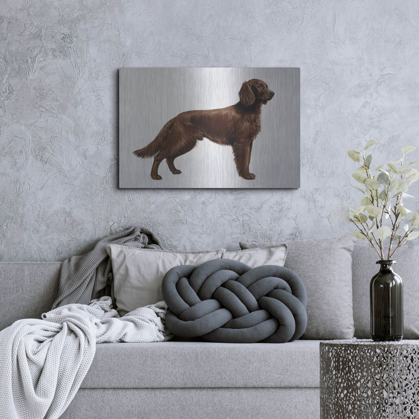 Luxe Metal Art 'Irish Setters' by Harro Maass, Metal Wall Art,36x24