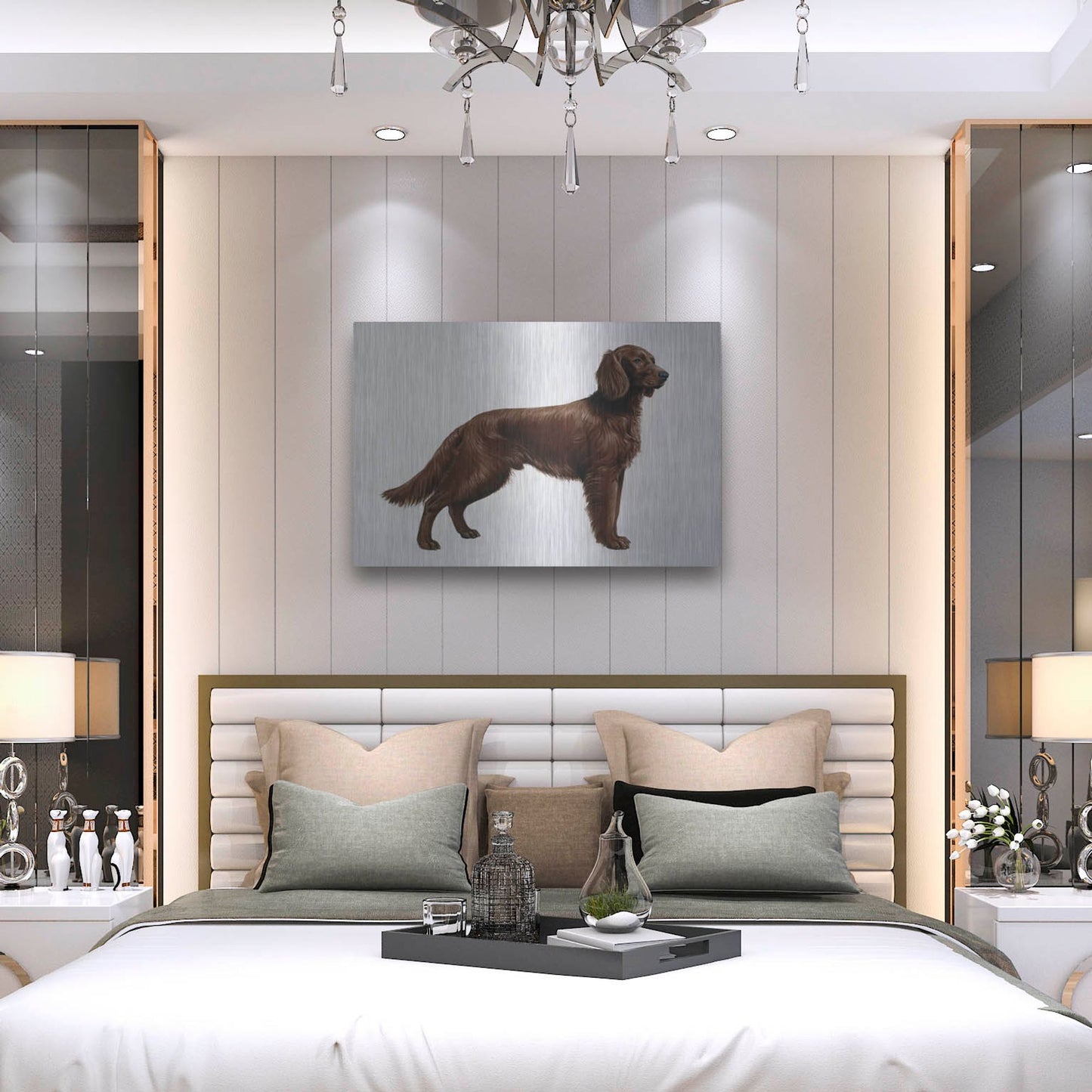 Luxe Metal Art 'Irish Setters' by Harro Maass, Metal Wall Art,36x24
