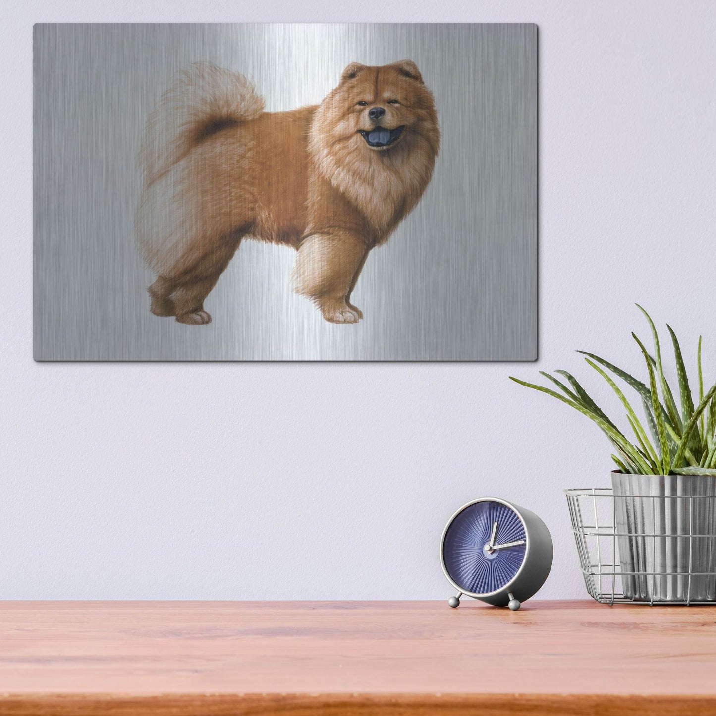 Luxe Metal Art 'Chow Chow' by Harro Maass, Metal Wall Art,16x12