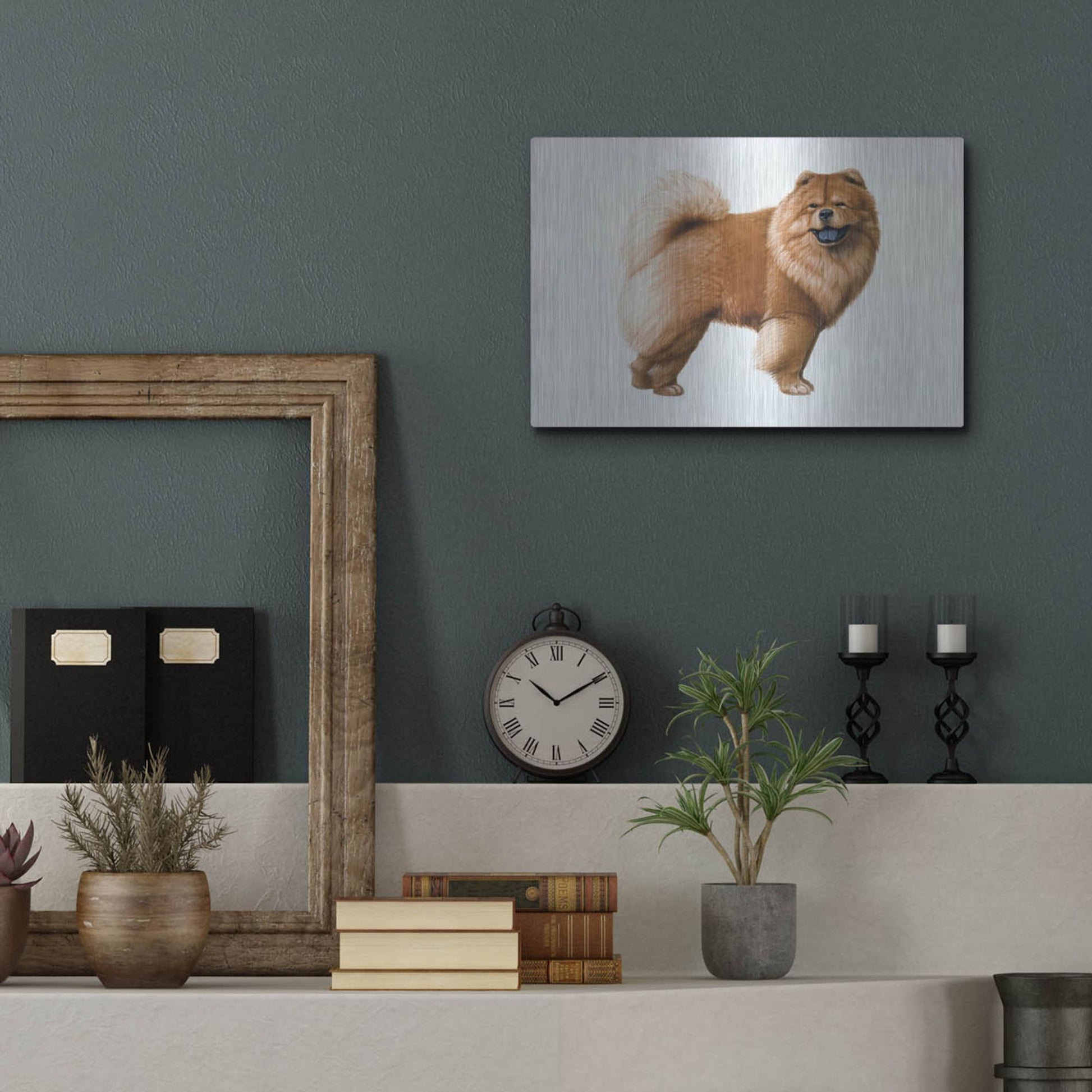 Luxe Metal Art 'Chow Chow' by Harro Maass, Metal Wall Art,16x12