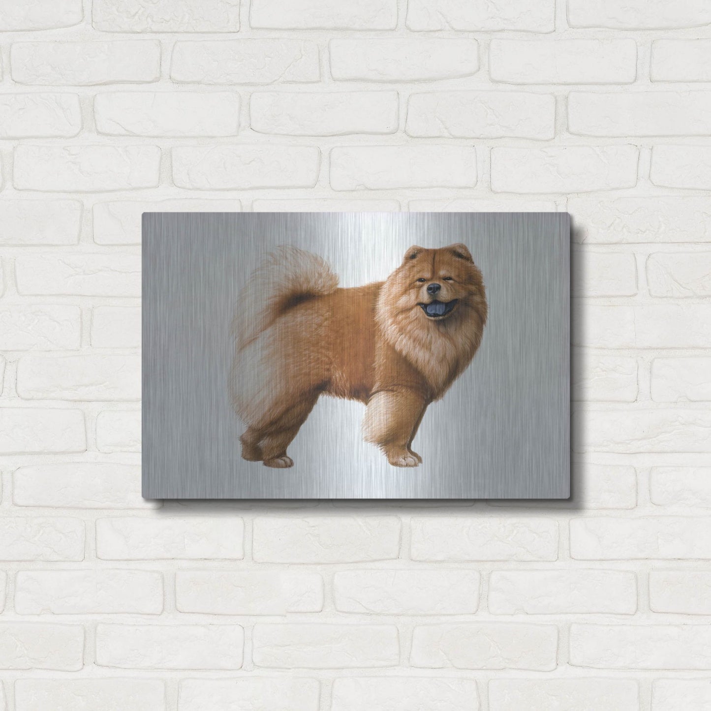 Luxe Metal Art 'Chow Chow' by Harro Maass, Metal Wall Art,24x16