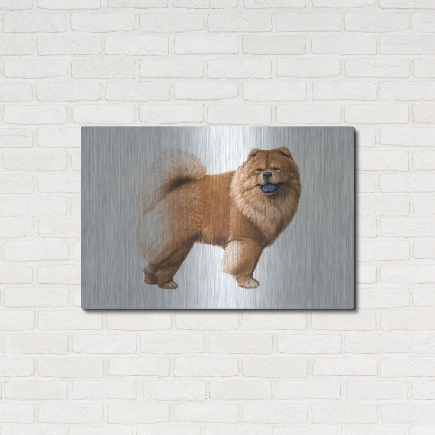 Luxe Metal Art 'Chow Chow' by Harro Maass, Metal Wall Art,36x24