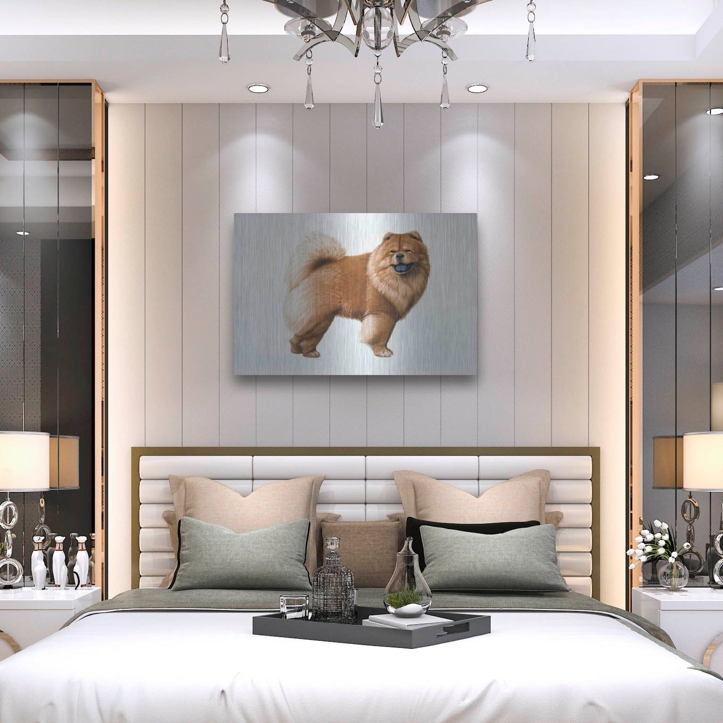 Luxe Metal Art 'Chow Chow' by Harro Maass, Metal Wall Art,36x24