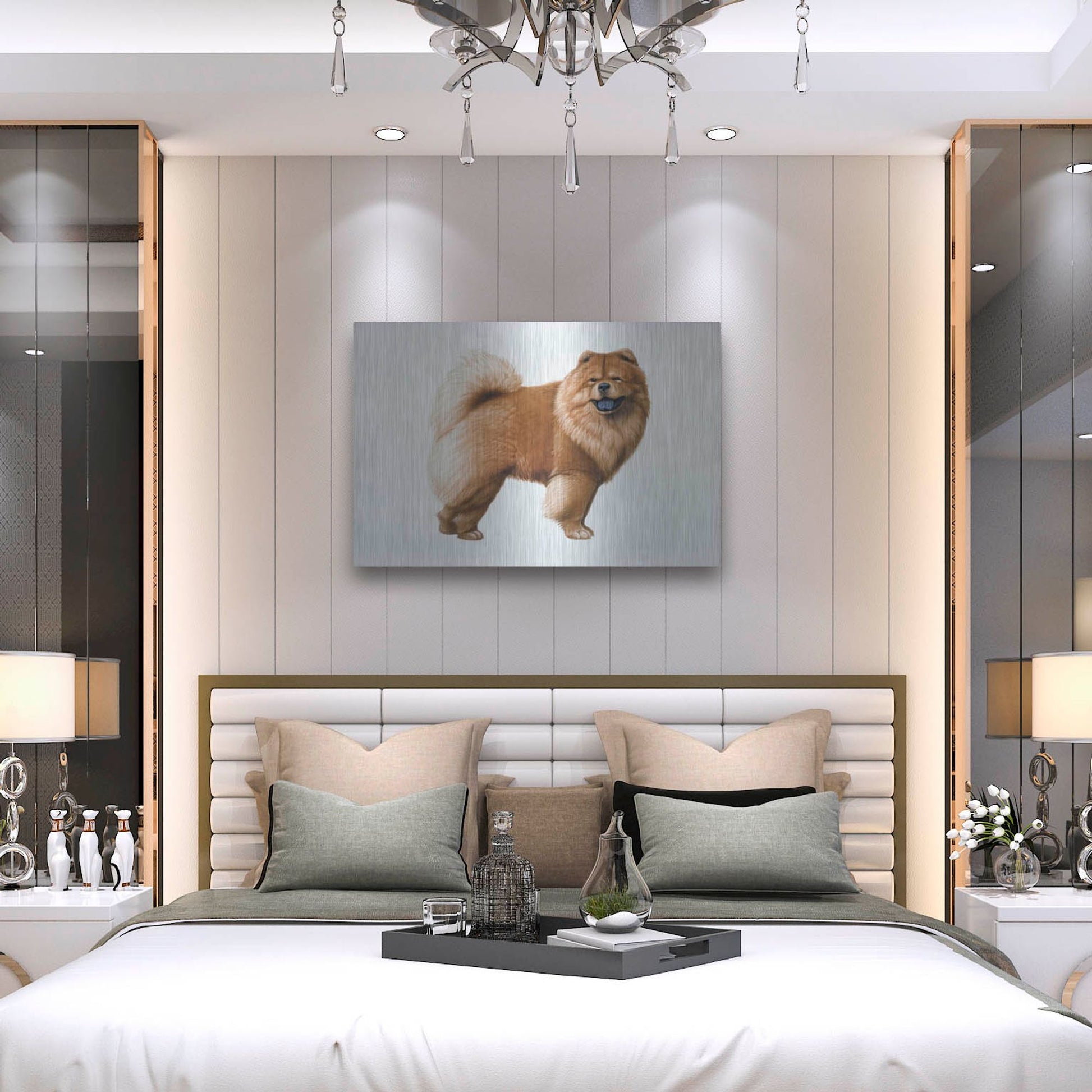 Luxe Metal Art 'Chow Chow' by Harro Maass, Metal Wall Art,36x24