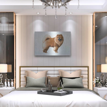 Luxe Metal Art 'Chow Chow' by Harro Maass, Metal Wall Art,36x24