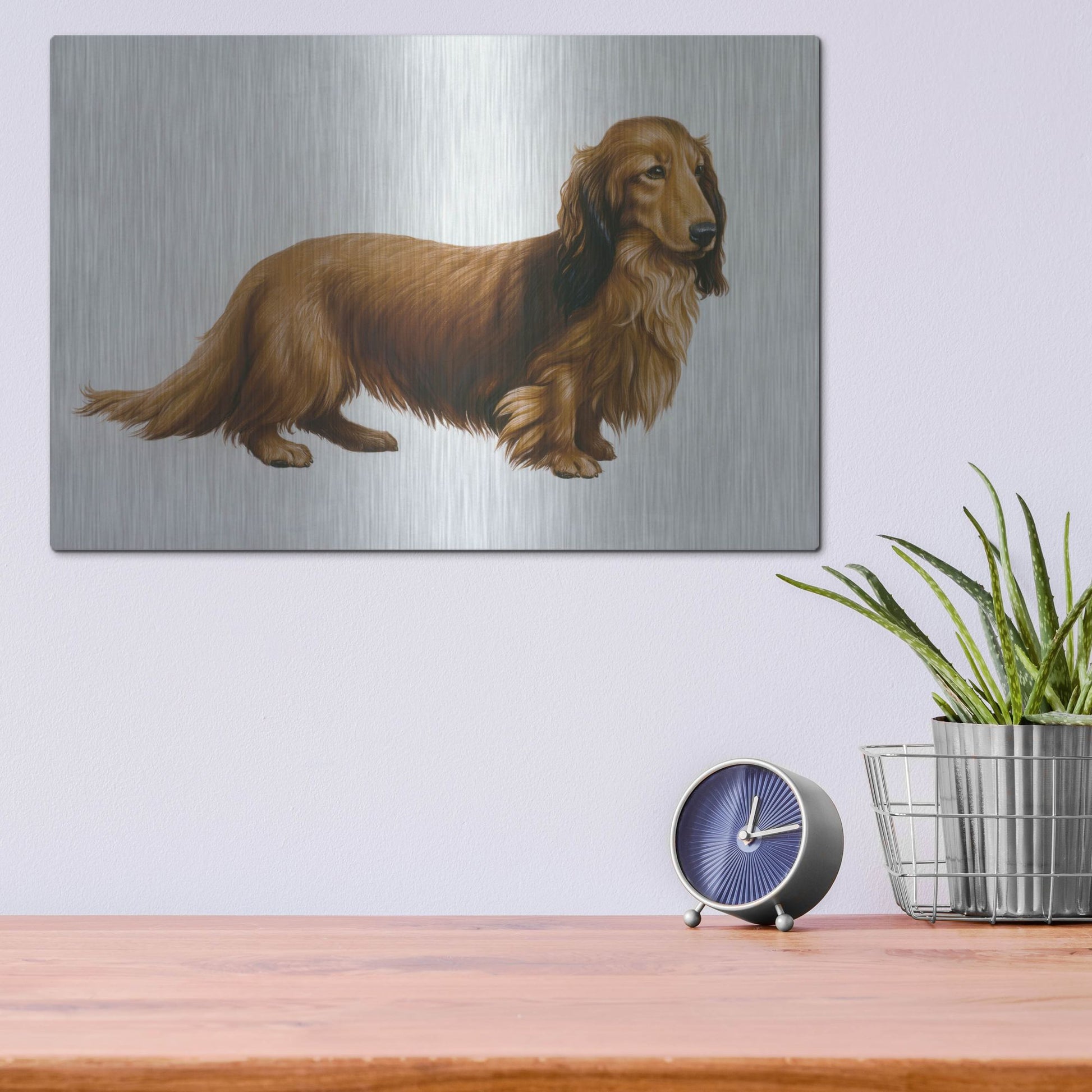 Luxe Metal Art 'Dachsund' by Harro Maass, Metal Wall Art,16x12