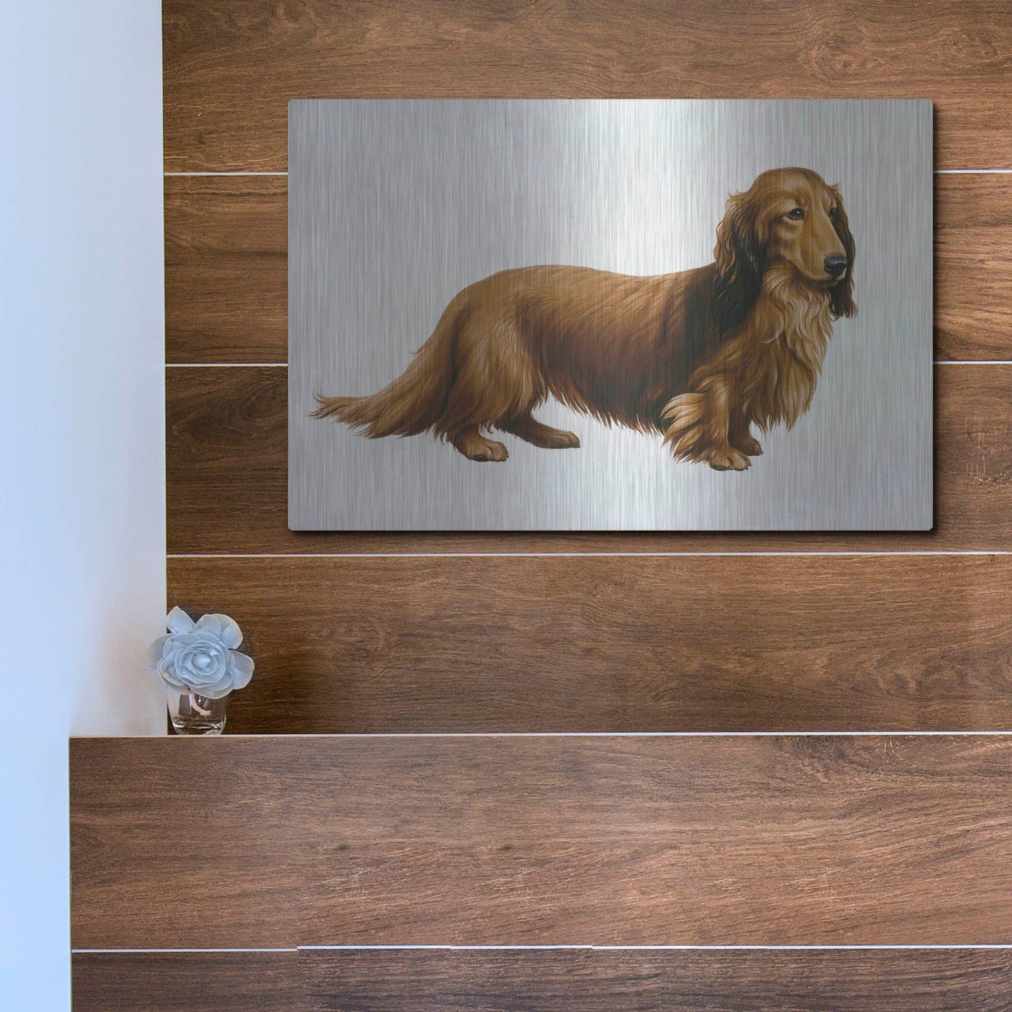 Luxe Metal Art 'Dachsund' by Harro Maass, Metal Wall Art,16x12