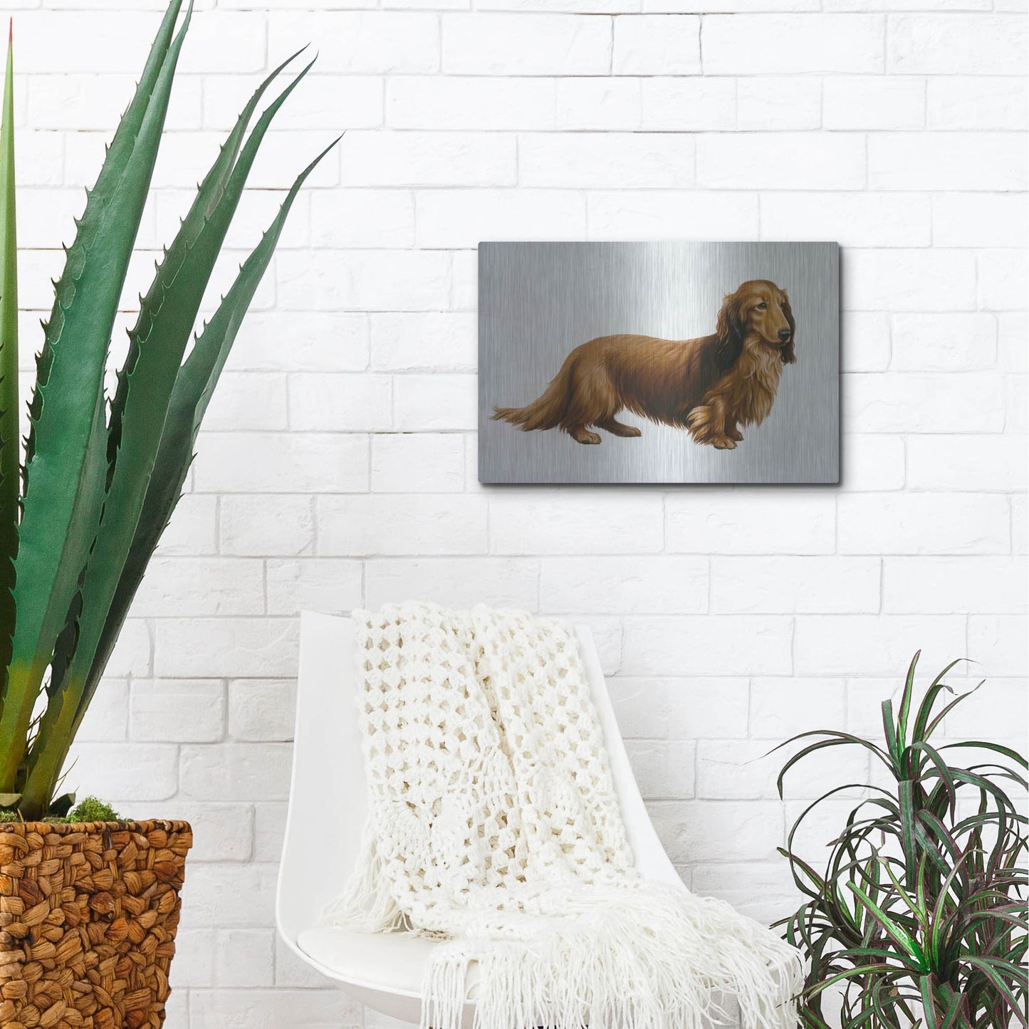 Luxe Metal Art 'Dachsund' by Harro Maass, Metal Wall Art,16x12