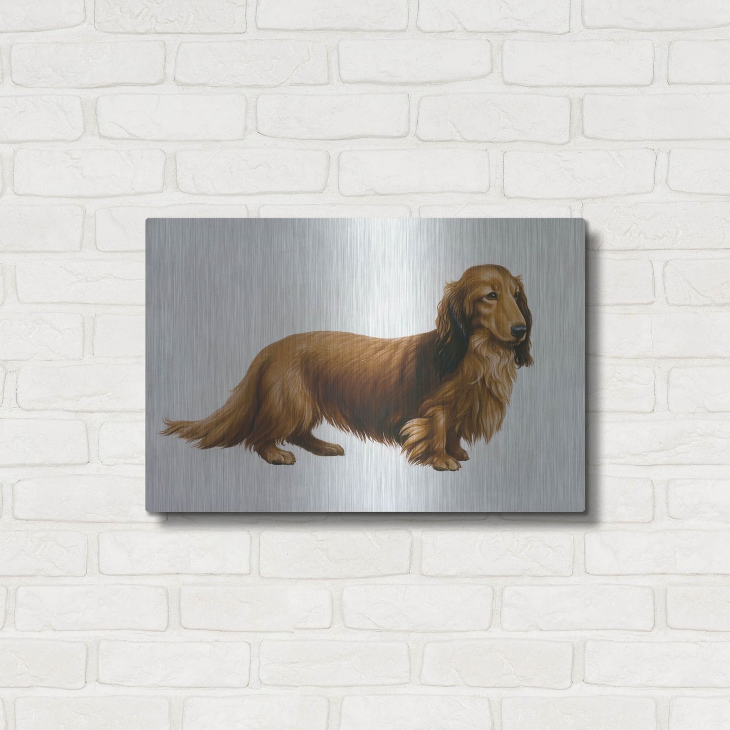 Luxe Metal Art 'Dachsund' by Harro Maass, Metal Wall Art,24x16