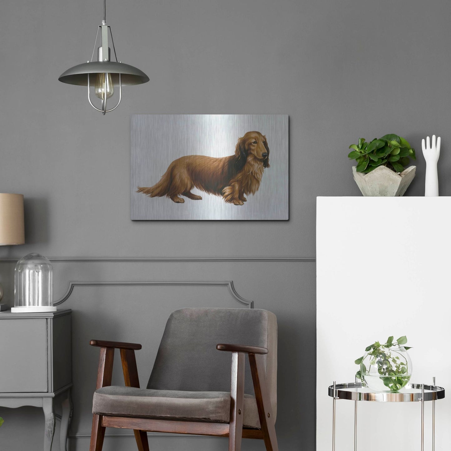 Luxe Metal Art 'Dachsund' by Harro Maass, Metal Wall Art,24x16