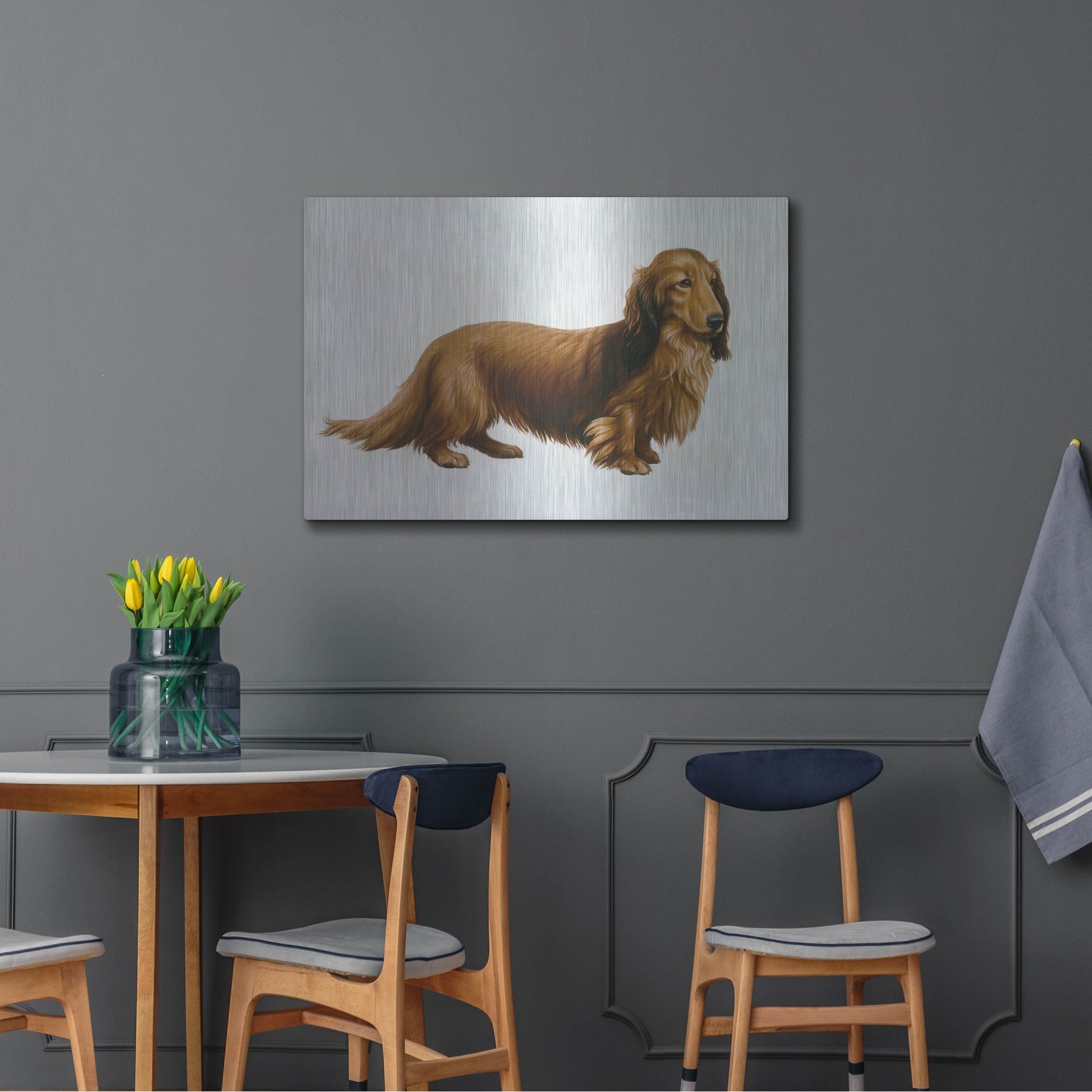 Luxe Metal Art 'Dachsund' by Harro Maass, Metal Wall Art,36x24