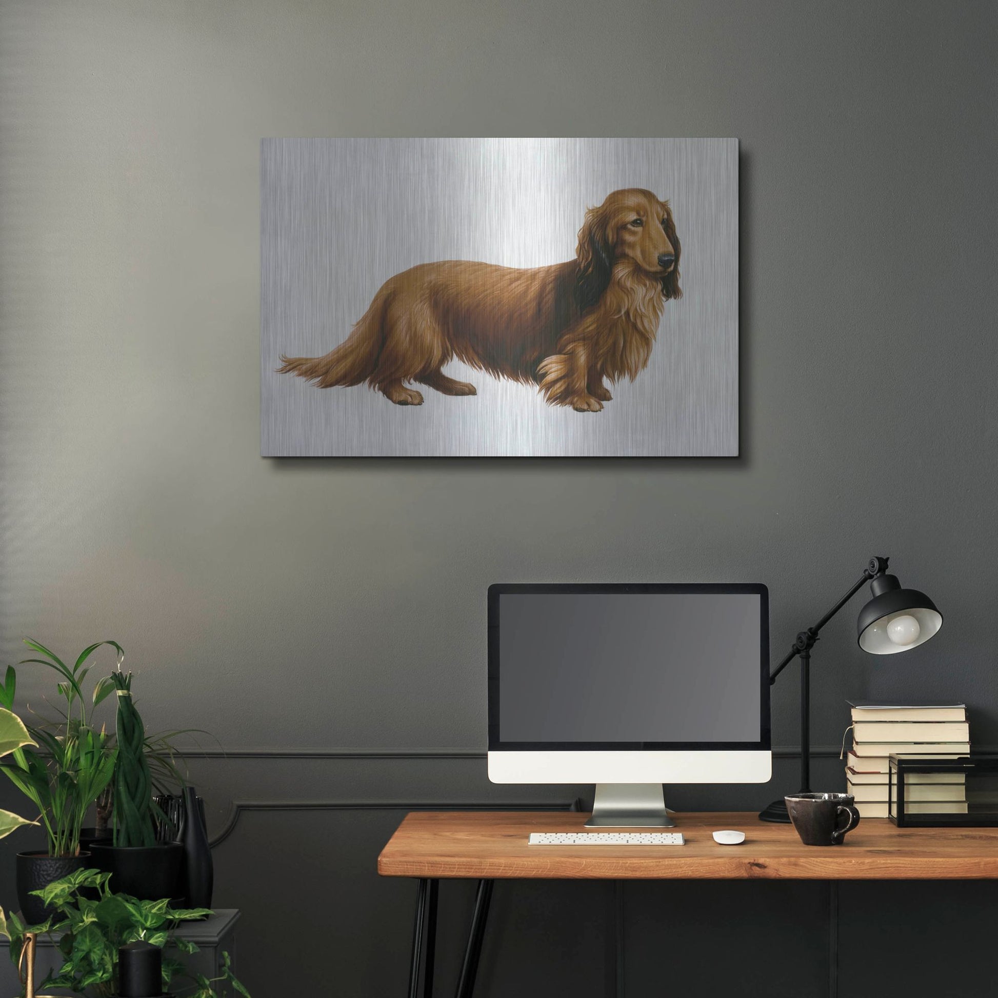 Luxe Metal Art 'Dachsund' by Harro Maass, Metal Wall Art,36x24