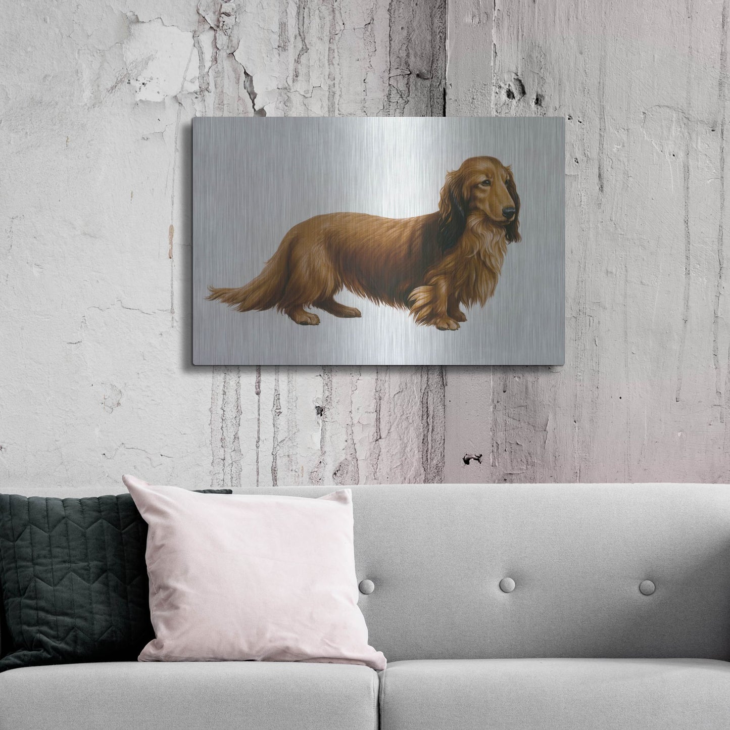 Luxe Metal Art 'Dachsund' by Harro Maass, Metal Wall Art,36x24