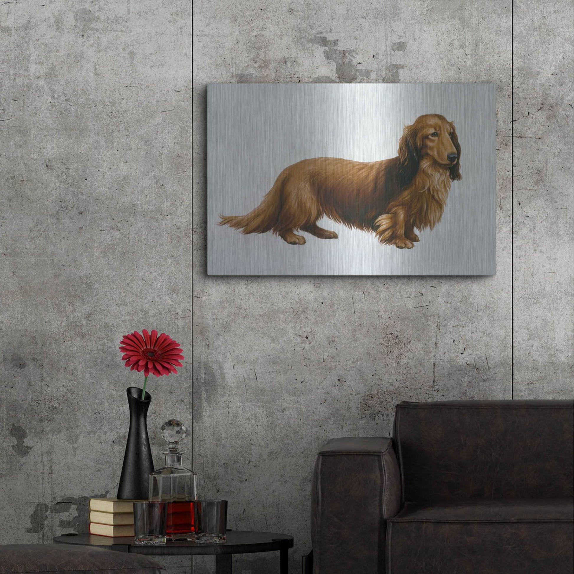 Luxe Metal Art 'Dachsund' by Harro Maass, Metal Wall Art,36x24